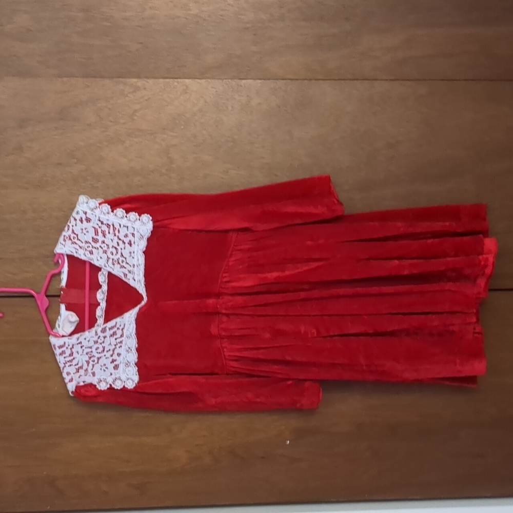 Vintage red velvet dress